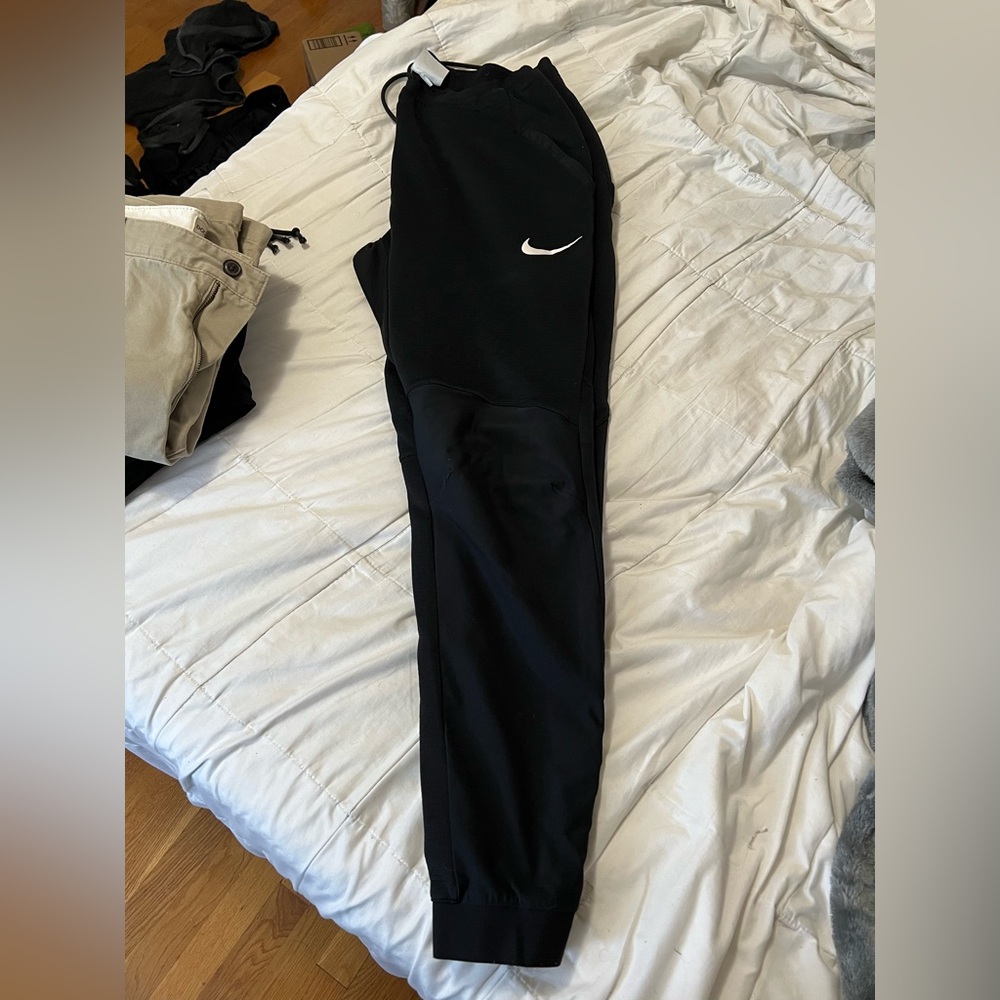 Nike Pro Black training pants with White Logo